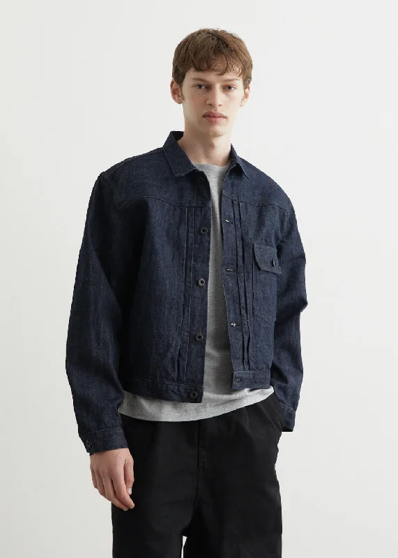 Men's Coats with Belted Waists14oz Denim 1st Jacket