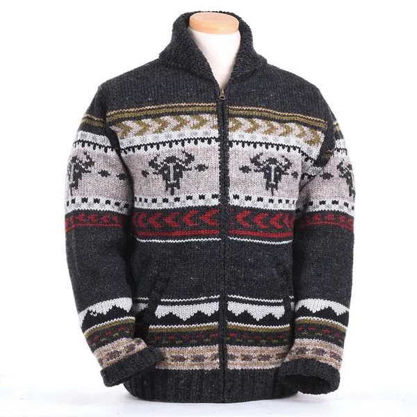 Men's Sweaters with Asymmetrical HemlinesMen's Lost Horizons Yellowstone Sweater