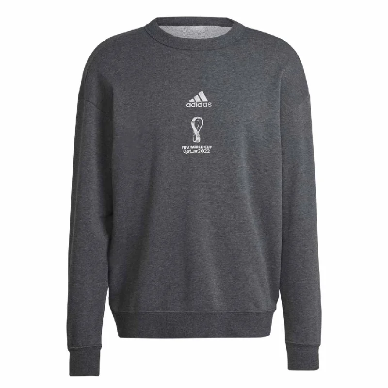 Men's Shirts with Full Placketsadidas - Men's FIFA World Cup 22 Official Emblem Sweatshirt (HD6390)
