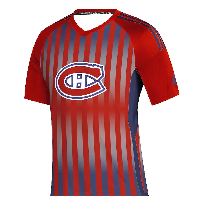 Striped Men's Topsadidas - Men's Montreal Canadiens Soccer T-Shirt (IP8085)