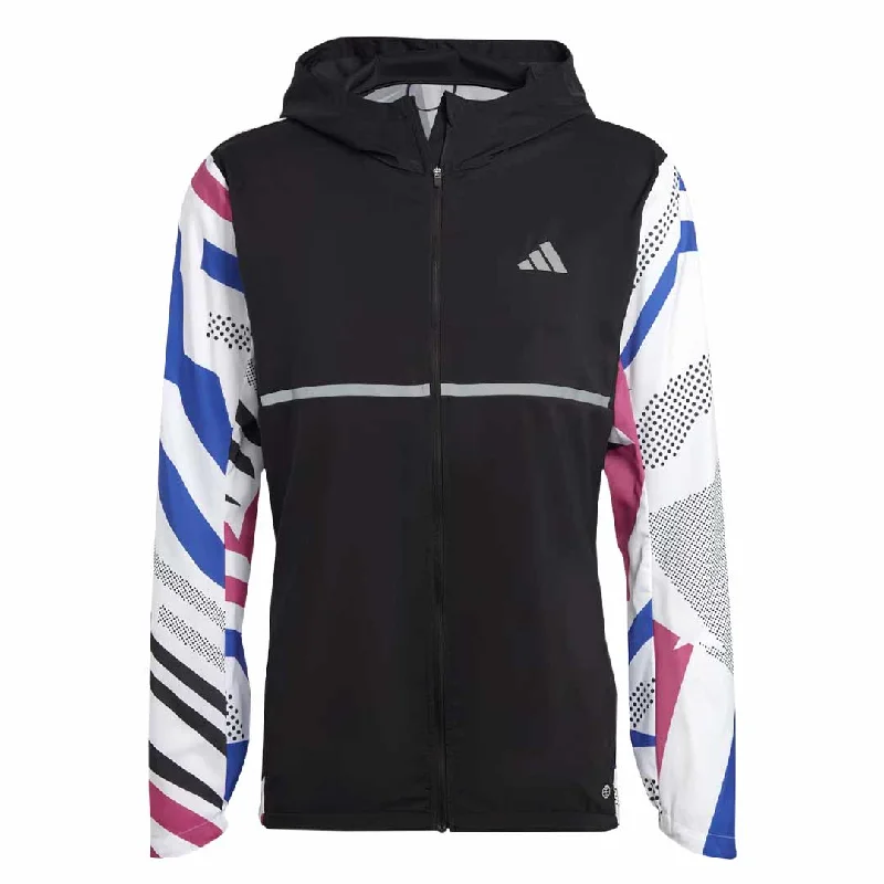 Men's Shirts with Striped Patternsadidas - Men's Own The Run Seasonal Jacket (HM8431)