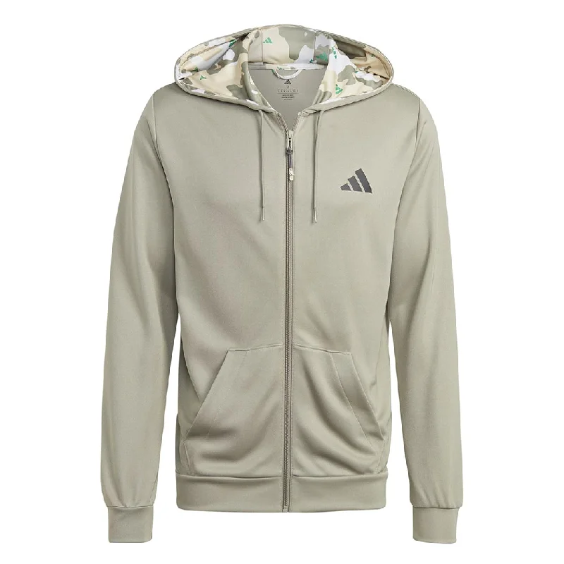 Men's Shirts with Plaid Patternsadidas - Men's Train Essentials Seasonal Full Zip Jacket (IB8140)