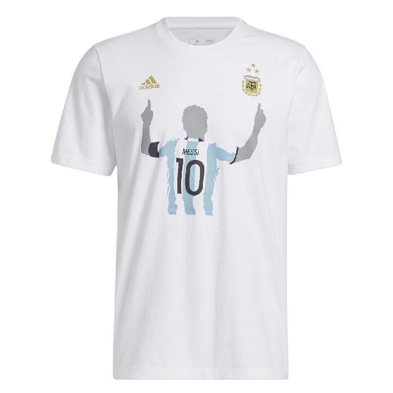 Men's Shirts with Floral Printsadidas - Men's Argentina Messi 3 Stars T-Shirt (HS0418)