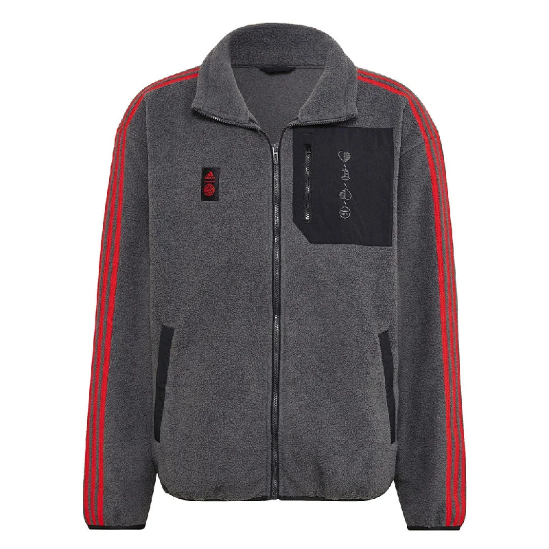 Men's Shirts with Mock Necksadidas - Men's Bayern Munich Lifestyler Fleece Full Zip Jacket (HF1343)