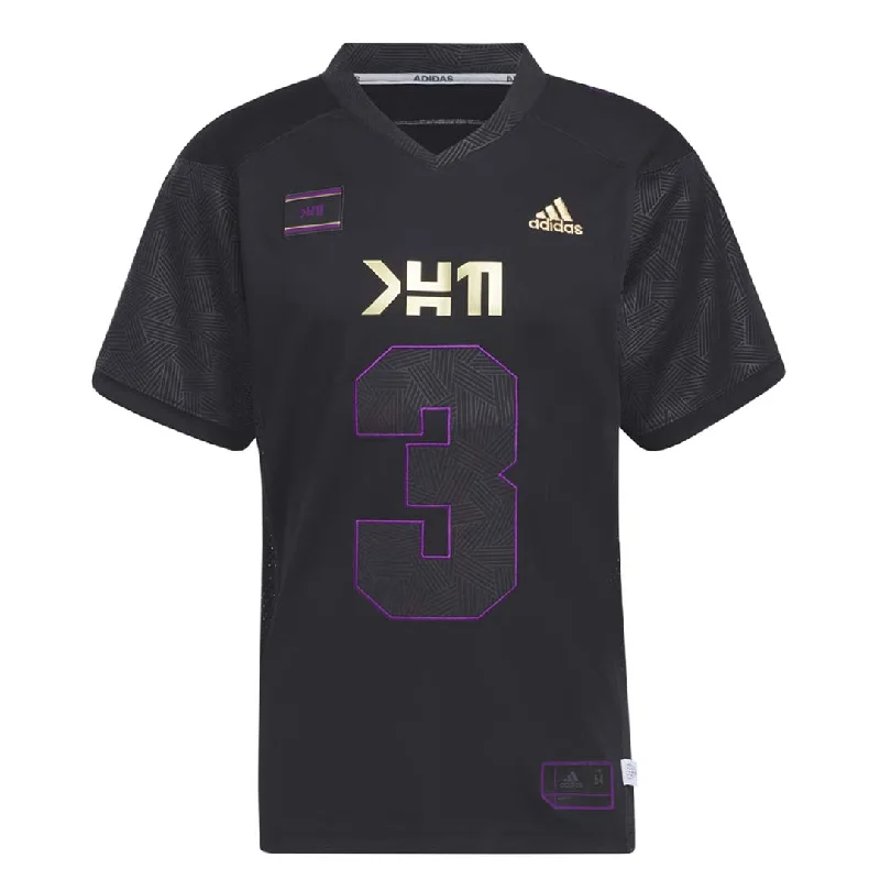 Men's Shirts with Surplice Hemlinesadidas - Men's Black Panther Jersey (HP1027)