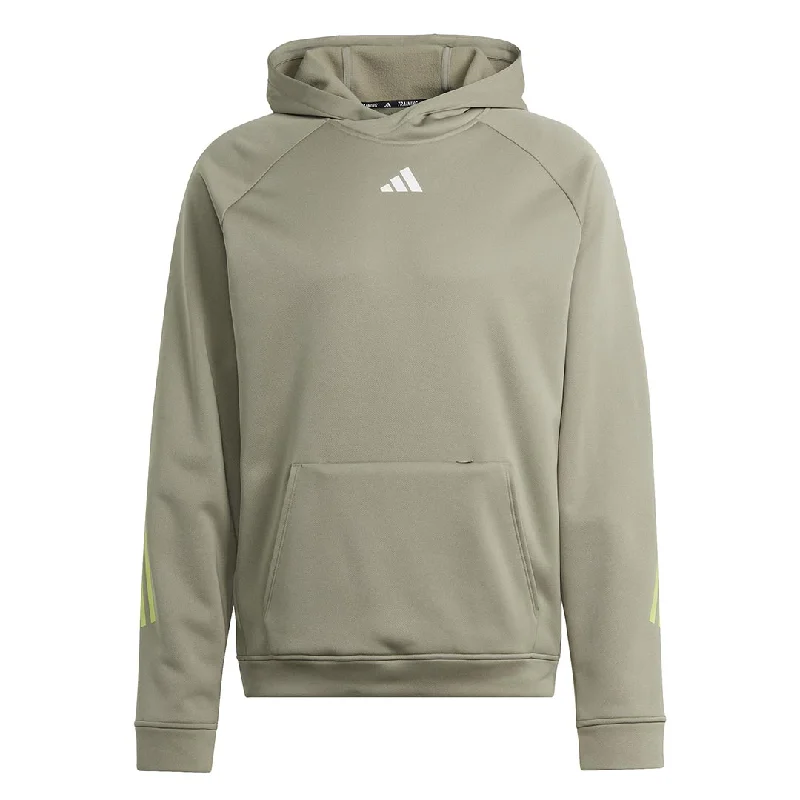 Men's Shirts with Full Placketsadidas - Men's Train Icons 3-Stripes Training Hoodie (IJ8115)