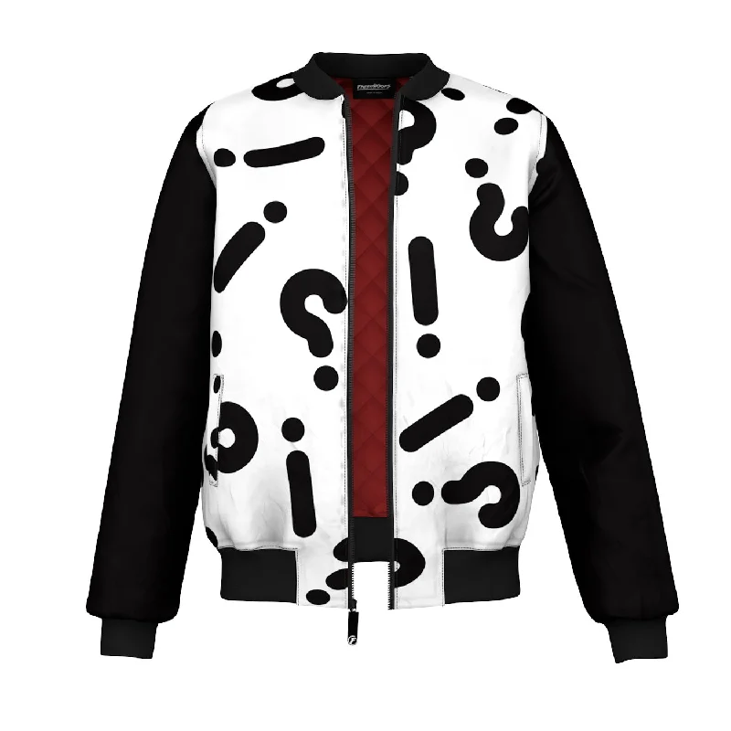 Men's Coats with Inner PocketsAny Questions Bomber Jacket