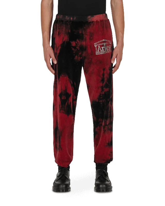 Men's Jeans in Different ColorsRhinestone Velour Sweatpants Red