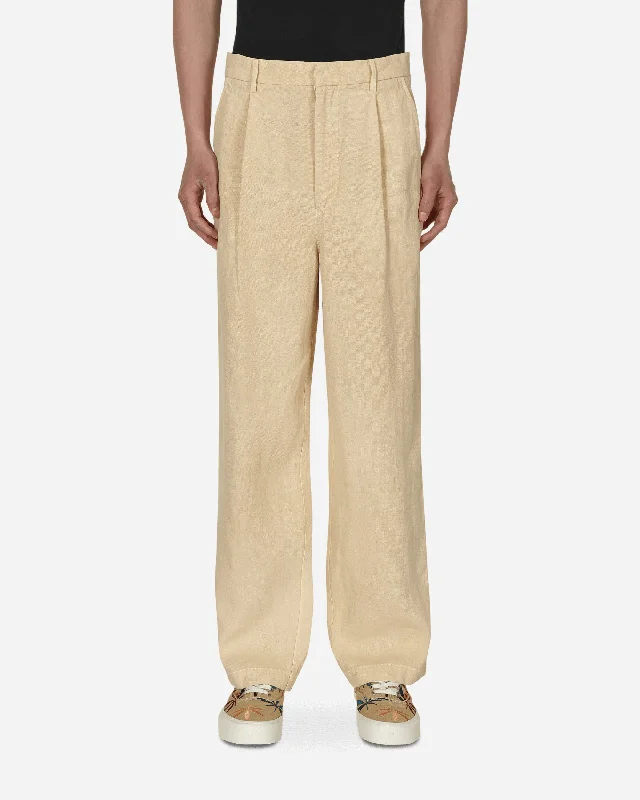High-Waisted Bootcut Men's JeansWashi Duck Canvas Pants Beige