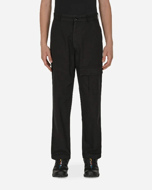 Designer Skinny Men's JeansEmbroidered Cargo Pants Black
