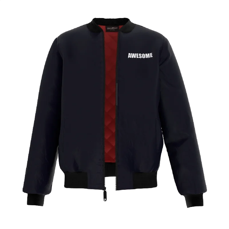 Men's Coats with Down InsulationAwesome Pug Bomber Jacket
