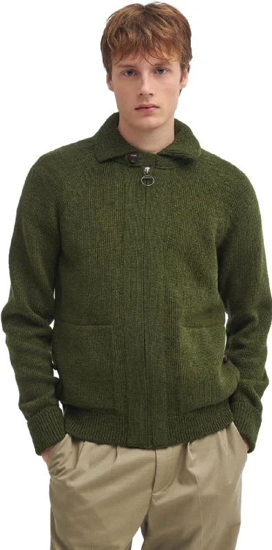 Men's Sweaters with High-Low HemlinesBarbour x TO KI TO Paxman Zip-Up Sweater - Men's|-|Chandail à glissière Barbour x TO KI TO Paxman - Homme