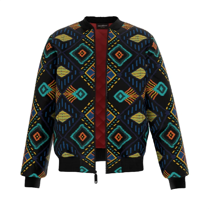 Fashionable Men's Denim JacketsBatik Bomber Jacket