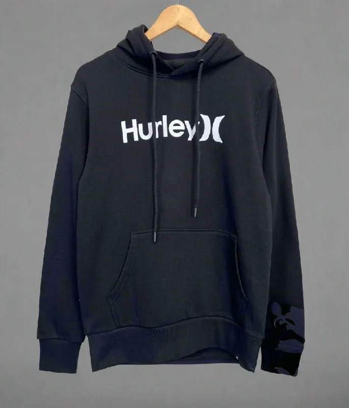 Men's Shirts with Striped PatternsBlack Hurley One & Only Hoodie