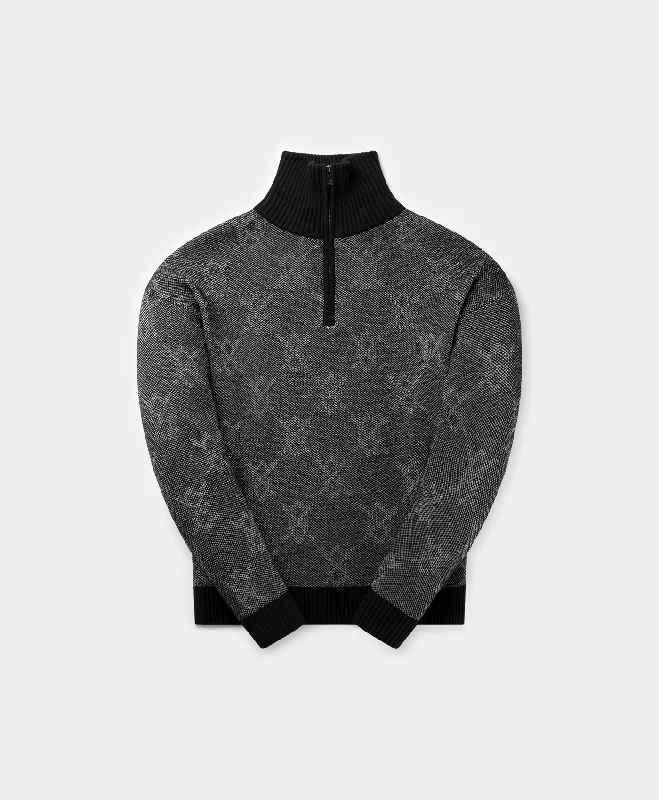 Men's Sweaters with Cable PatternsBlack Tems Knit Sweater