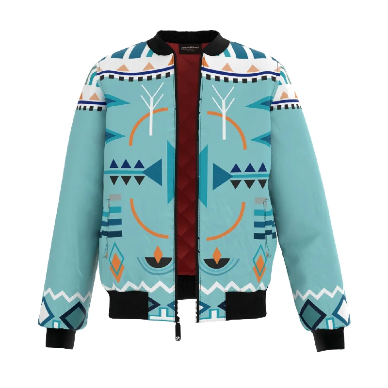 Men's Coats with Relaxed FitsBlue Bomber Jacket