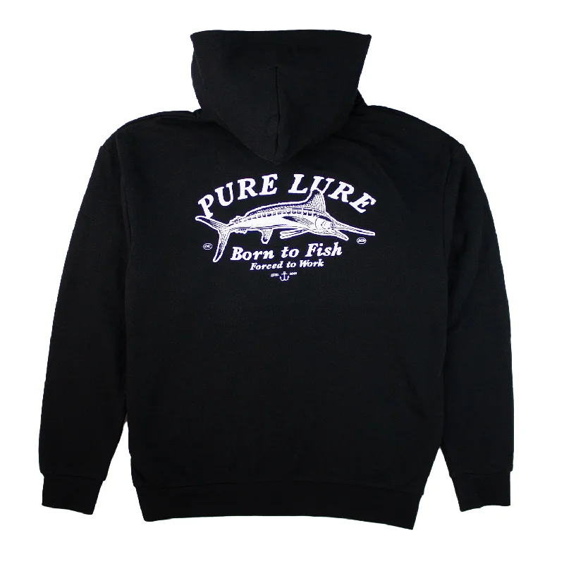 Men's Hoodies with Zippered PocketsBorn to Fish Hood