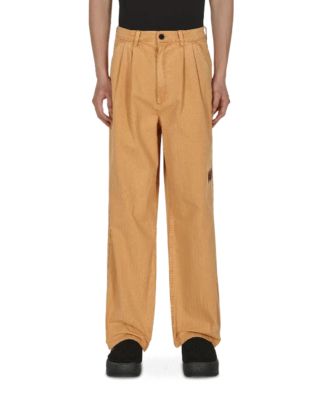 Men's Jeans for Office WearLivewire Pigment Dyed Herringbone Pants Orange