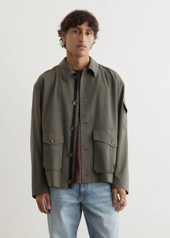 Men's Coats with Magnetic ClosuresCade Tropical Wool Jacket