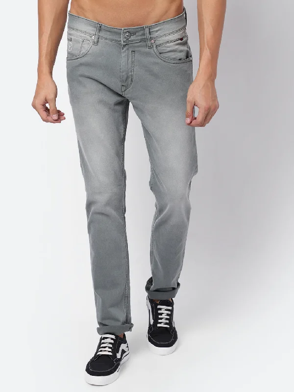 Casual Men's JeansMen's Ultra Narrow fit Heavy Fade Olive Green  Jeans