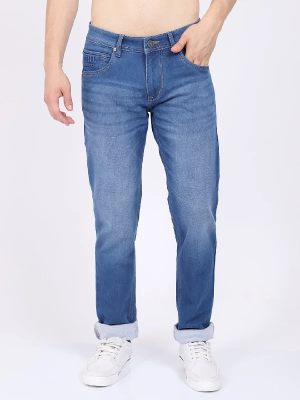 Wide-Leg Men's JeansMen's Ultra Narrow fit Heavy Fade Blue  Jeans