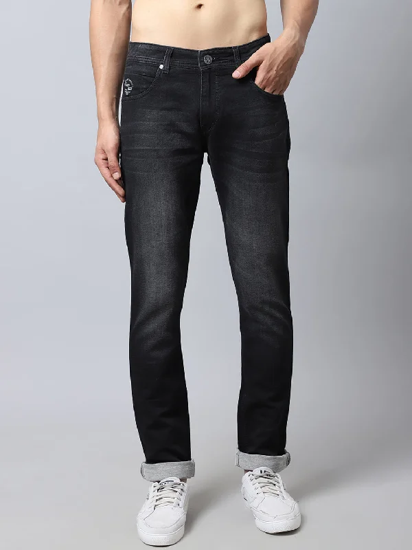 Zip-Fly Men's JeansMen's Ultra Narrow fit Light Fade Black  Jeans