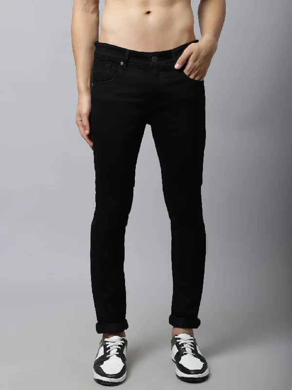 Latest Designer Men's JeansMen's Ultra Narrow fit No Fade Black  Jeans