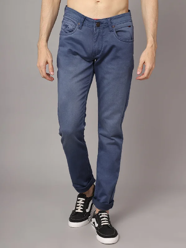 Oversized Men's JeansMen's Ultra Narrow fit Medium Fade Blue  Jeans