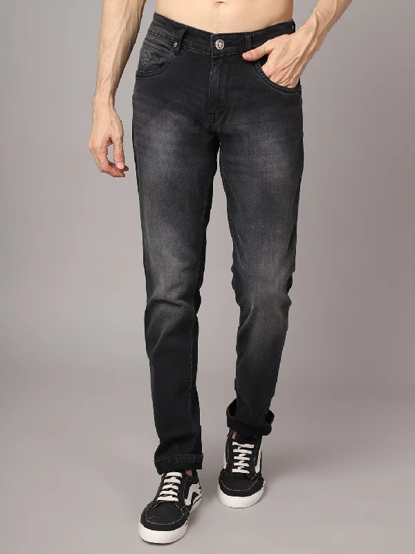 Men's Ripped JeansMen's Ultra Narrow fit Medium Fade Dark Grey  Jeans