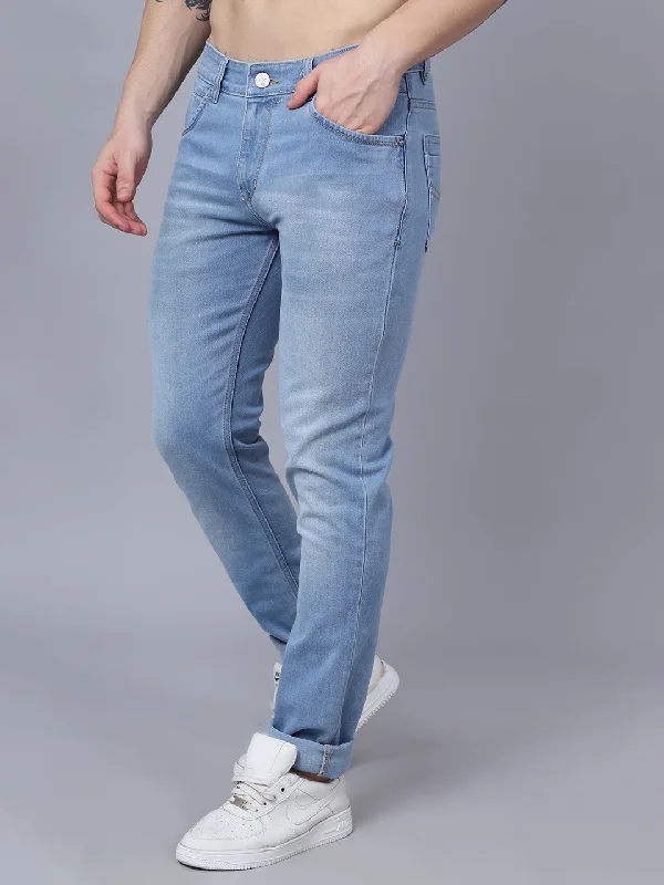 Light Wash Men's JeansMen's Ultra Narrow fit Medium Fade Light Carbon Blue  Jeans