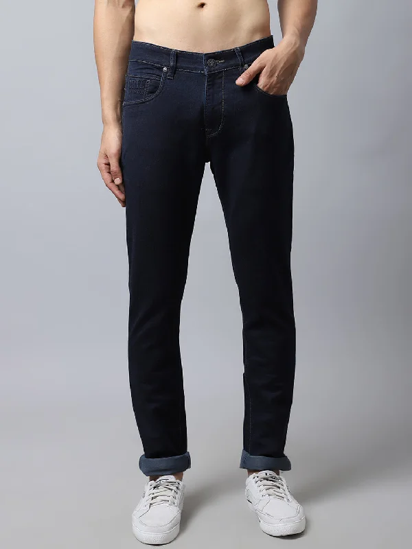 Authentic Men's Denim JeansMen's Ultra Narrow fit No Fade Dark Blue  Jeans