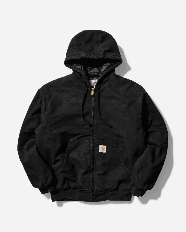Classic Men's Trench CoatsMen's OG Active Jacket Black (Aged Canvas)