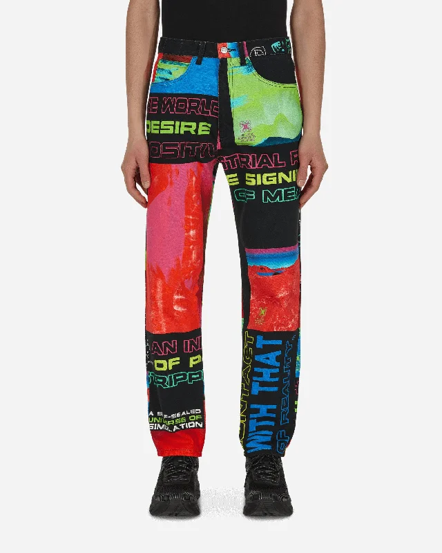 Oversized Relaxed-Fit Men's JeansS.O.M 1994 Denim Pants Multicolor