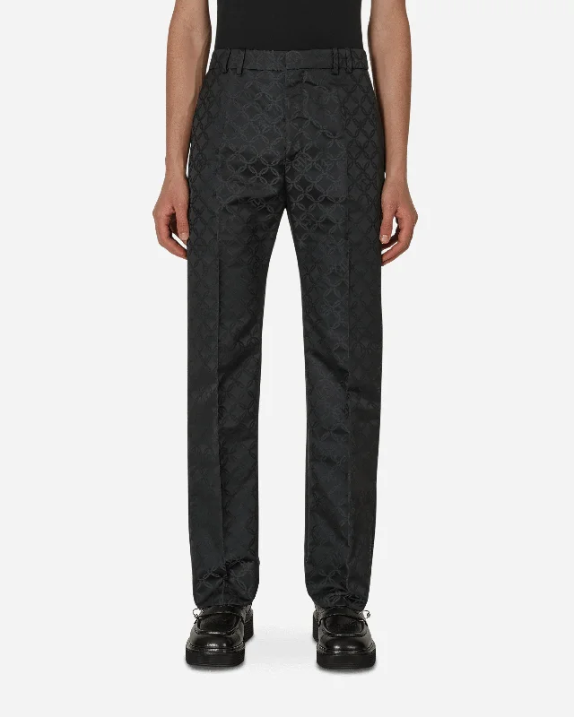 Slim-Fit Men's JeansStraight Cut Trousers Black