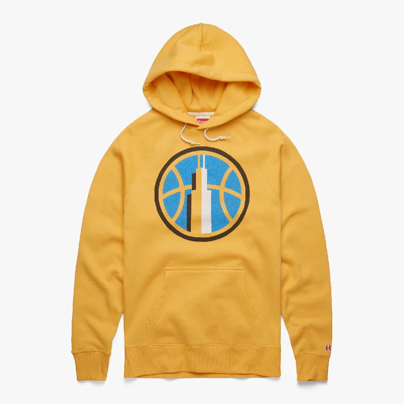Men's Hoodies with Reinforced HemsChicago Sky Logo Hoodie