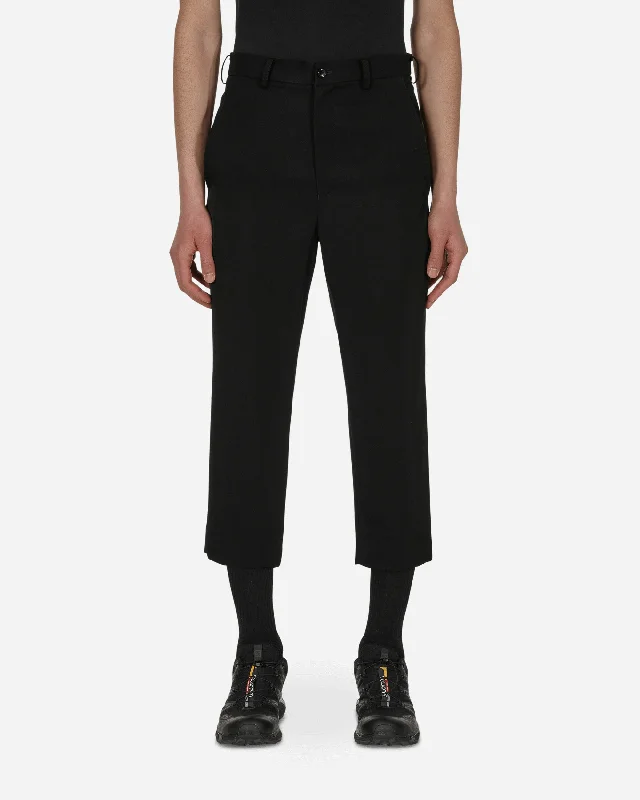 Men's Jeans with a Destroyed LookNylon Trousers Black