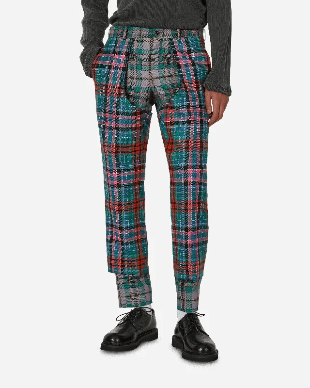 Men's Jeans with Stretch FabricTartan Wool Trousers Multicolor
