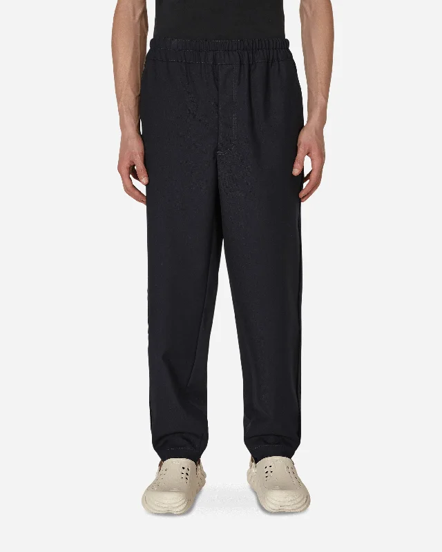 Elegant Men's JeansWool Gabardine Trousers Blue
