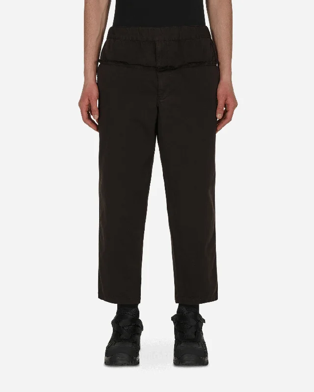 Men's Jeans with Elastic WaistbandsYarn Dyed Trousers Black