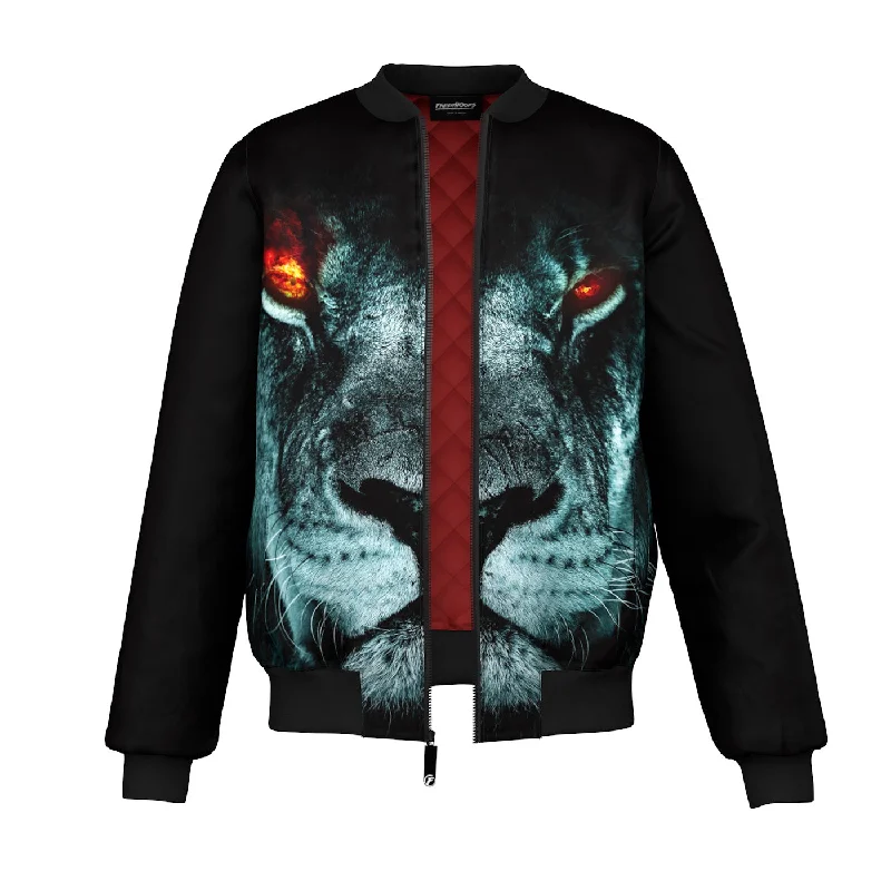 Men's Coats with PocketsDark Lion Bomber Jacket