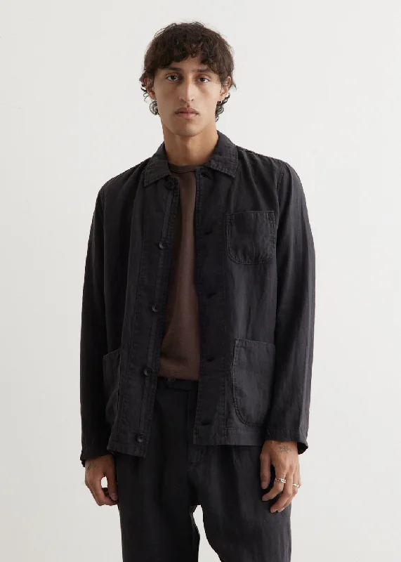 Men's Coats with Down InsulationEvan Chore Linen Jacket