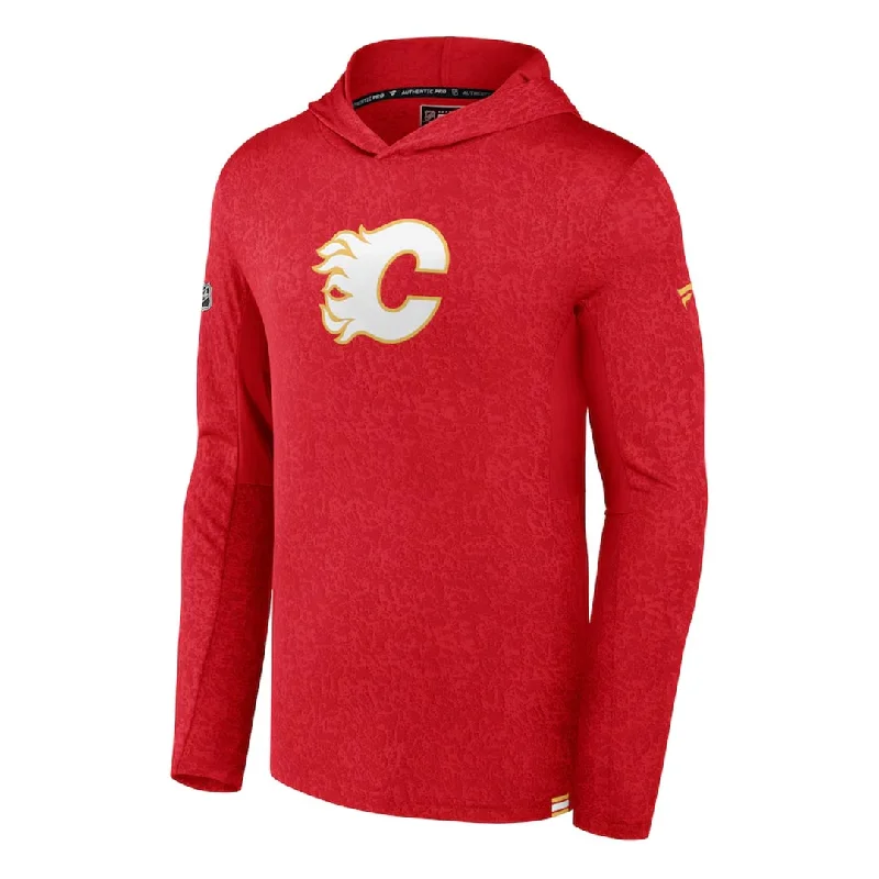 Men's Shirts with Adjustable HemlinesFanatics - Men's Calgary Flames Authentic Pro Lightweight Pullover Hoodie (00IC 0484 2C 02W)