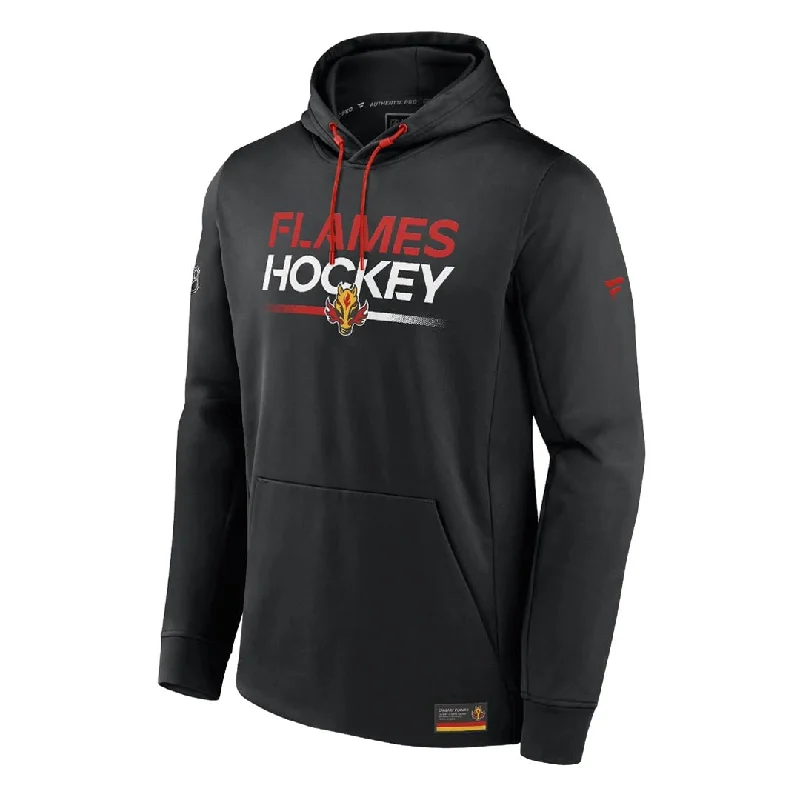 Men's Shirts with Appliquéd SleevesFanatics - Men's Calgary Flames Authentic Pro Rink Fleece Hoodie (00I8 538A 2C SH4)