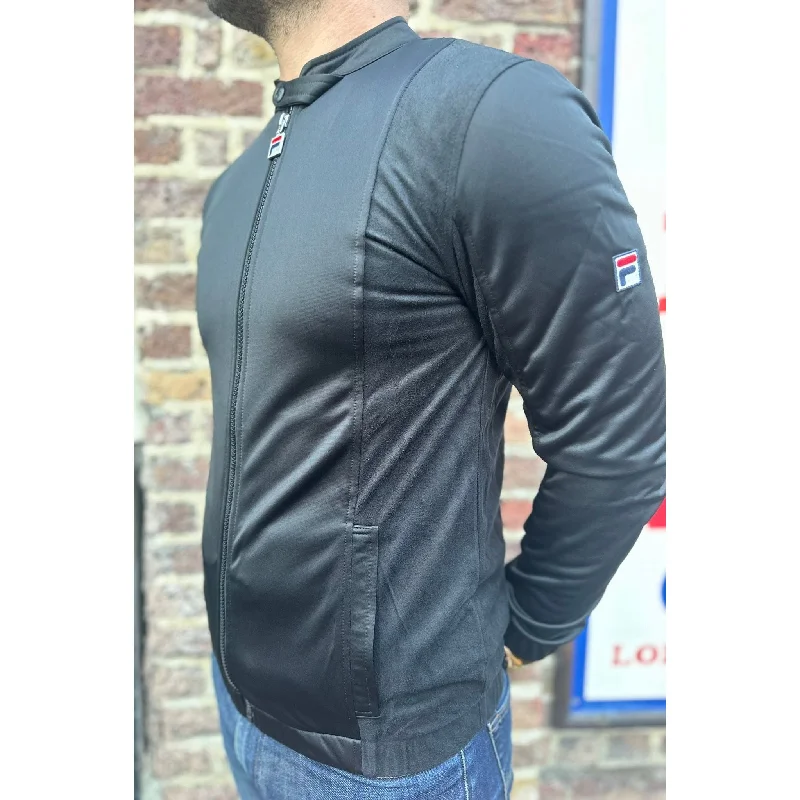 Men's Shirts with Belt AttachmentsFila Vintage - Ricky 001 Black - Track Top