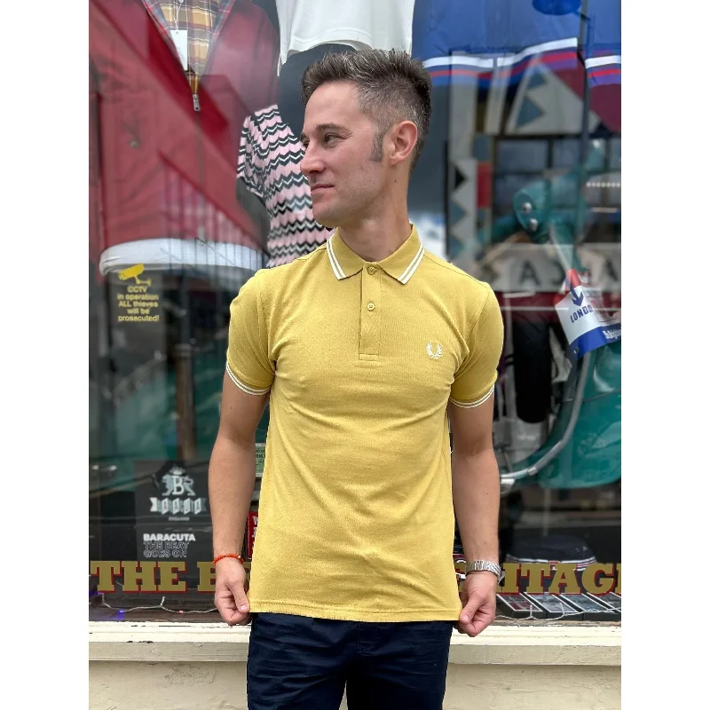 Durable Men's Work ShirtsFred Perry - M3600 Twin Tipped Honeycomb/ Ecru - Polo
