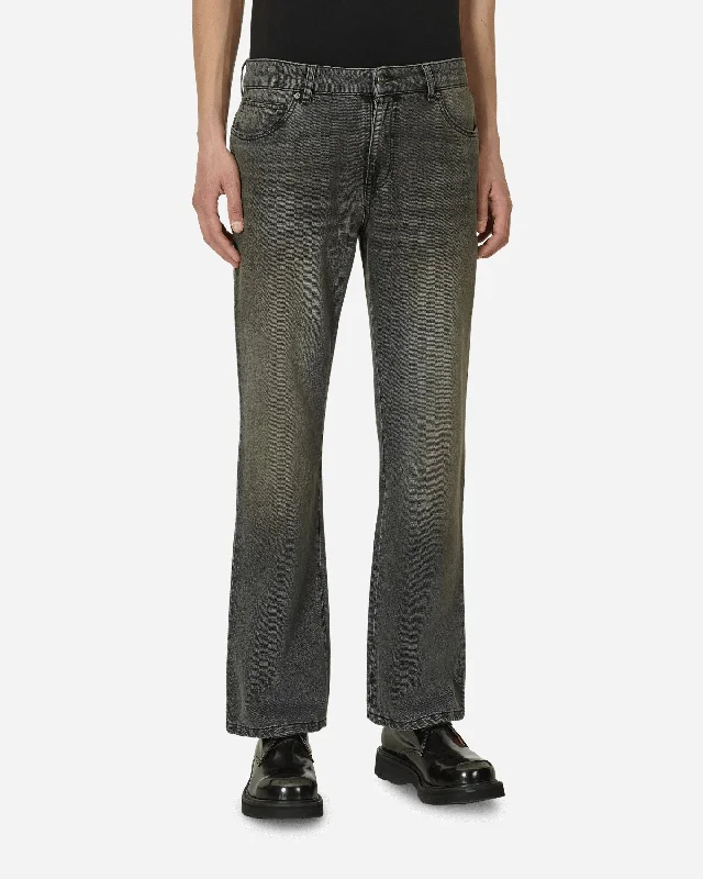 Men's Jeans in Unique PatternsVintage Denim Straight Leg Pants Black