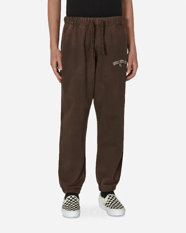 Men's Straight-Leg JeansWashed Terry Sweatpants Brown