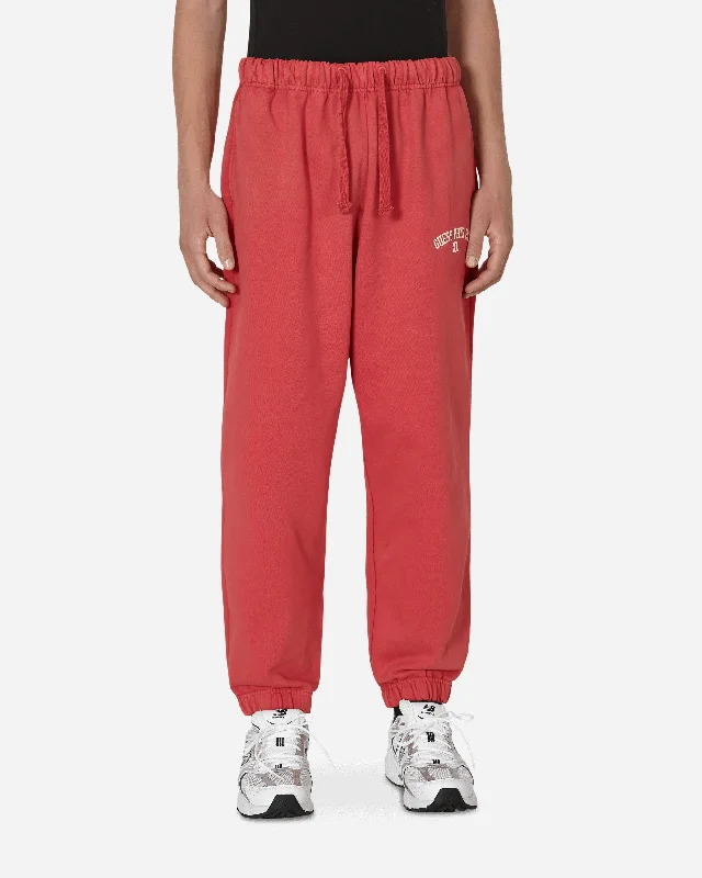 Modern Men's JeansWashed Terry Sweatpants Red
