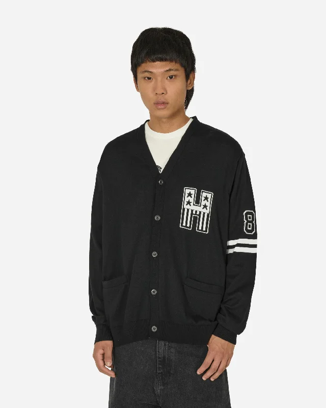Lightweight Men's Cardigan SweatersHysteric League Cardigan Black