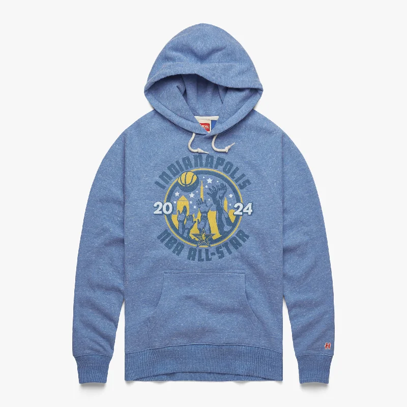 Men's Hoodies with Water-Repellent FabricIndianapolis NBA All Star Game 2024 Hoodie